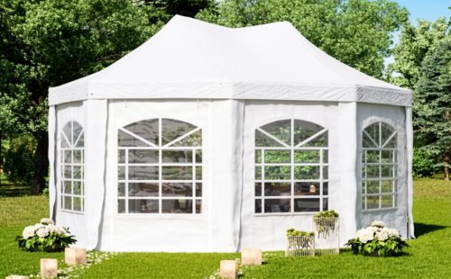 PAGODASÁTOR 3 x 4,1 m-es, PVC ponyva, fehér