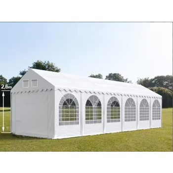   PARTISÁTOR / RENDEZVÉNYSÁTOR PRO ULTRA 6 x 16 m, PVC ponyva, fehér, padlókerettel