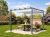 3x3m Classic Pergola, gyöngyházszürke, napvitorla, stone