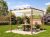 3x3m Classic Pergola, fa hatású, napvitorla, pezsgő szín