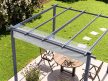 3x4m Classic Pergola, gyöngyházszürke, napvitorla, stone