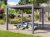 3x3m Deluxe Pergola, lamellás tetővel, gyöngyházszürke