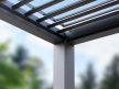 3x4m Deluxe Pergola, lamellás tetővel, fehér