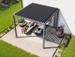 3x3m Premium Pergola, lamellás tetővel, antracit