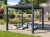 3x3m Deluxe Pergola, lamellás tetővel, antracit