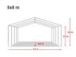 LÁNGÁLLÓ PARTISÁTOR / RENDEZVÉNYSÁTOR  PRO Smart 5 x 8 x 2 m