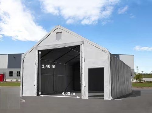 LÁNGÁLLÓ RAKTÁRSÁTOR Everest 8 x 12 x 3,4 m, beton alap