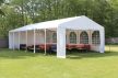 LÁNGÁLLÓ PARTISÁTOR / RENDEZVÉNYSÁTOR PRO Ultra 8 x 16 x 2 m PVC ponyva, fehér, padlókerettel