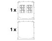 ÖSSZECSUKHATÓ/SZÉTNYITHATÓ PAVILON 3 x 3 m,  tető + 2 oldal