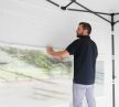 ÖSSZECSUKHATÓ PAVILON PREMIUM, ACÉL, 3 x 3 m, tető + 4 oldal