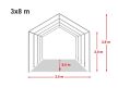 PARTISÁTOR / RENDEZVÉNYSÁTOR PRO Smart 3 x 8 x 2 m