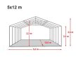 PARTISÁTOR / RENDEZVÉNYSÁTOR PRO Plus 5 x 12 x 2 m