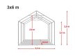 PARTISÁTOR / RENDEZVÉNYSÁTOR PRO Plus 3 x 6 x 2 m