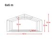 LÁNGÁLLÓ PARTISÁTOR / RENDEZVÉNYSÁTOR PRO Plus 6 x 6 x 2 m 