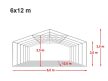 LÁNGÁLLÓ PARTISÁTOR / RENDEZVÉNYSÁTOR PRO Plus 6 x 12 x 2 m 