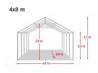 LÁNGÁLLÓ PARTISÁTOR / RENDEZVÉNYSÁTOR PRO Plus 4 x 8 x 2m