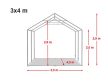 LÁNGÁLLÓ PARTISÁTOR / RENDEZVÉNYSÁTOR PRO Plus 3 x 4 x 2 m
