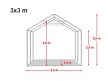 PARTISÁTOR / RENDEZVÉNYSÁTOR PRO Plus 3 x 3 x 2 m (lángálló)