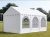 PARTISÁTOR / RENDEZVÉNYSÁTOR PRO Ultra 3 x 6 x 2,6 m PVC ponyva, fehér, padlókerettel