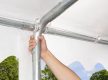 LÁNGÁLLÓ PARTISÁTOR / RENDEZVÉNYSÁTOR PRO Ultra 3 x 8 x 2,6 m LÁNGÁLLÓ PVC ponyva, fehér, padlókerettel