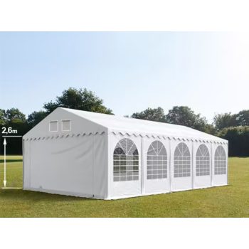   LÁNGÁLLÓ PARTISÁTOR / RENDEZVÉNYSÁTOR PRO Ultra 5 x 6 x 2,6 m PVC ponyva, fehér, padlókerettel