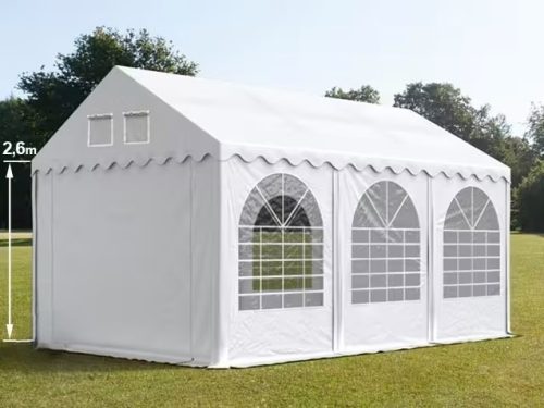 PARTISÁTOR / RENDEZVÉNYSÁTOR PRO Ultra 4 x 6 x 2,6 m PVC ponyva, fehér, padlókerettel