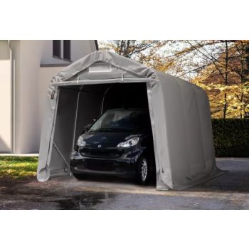   GARÁZSSÁTOR Professional - 2,4 x 3,6 m, PVC ponyva, szürke, statikai megerősítés nélkül