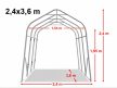 GARÁZSSÁTOR Professional - 2,4 x 3,6 m, PVC ponyva, szürke, statikai megerősítés nélkül