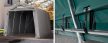 GARÁZSSÁTOR Professional - 2,4 x 3,6 m, PVC ponyva, szürke, statikai megerősítés nélkül