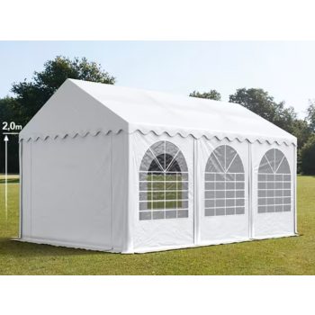   PARTISÁTOR / RENDEZVÉNYSÁTOR PRO Ultra 3 x 6 x 2 m PVC ponyva, fehér, padlókerettel