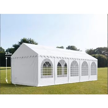   PARTISÁTOR / RENDEZVÉNYSÁTOR PRO Ultra 4 x 10 x 2 m PVC ponyva, fehér, padlókerettel