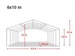 PARTISÁTOR / RENDEZVÉNYSÁTOR PRO Ultra 6 x 10 x 2 m PVC ponyva, fehér, padlókerettel