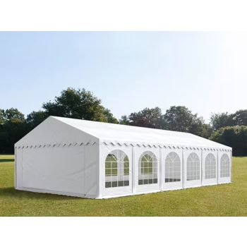   PARTISÁTOR / RENDEZVÉNYSÁTOR PRO Ultra 6 x 12 x 2 m PVC ponyva, fehér, padlókerettel