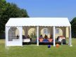 LÁNGÁLLÓ PARTISÁTOR / RENDEZVÉNYSÁTOR PRO Ultra 4 x 8 x 2 m PVC ponyva, fehér, padlókerettel