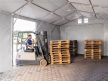 PROFESSIONAL 8x8m, PVC ponyva, szürke, padlókerettel, statikai megerősítés nélkül