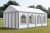 PARTI SÁTOR, 4X8M, PVC PONYVA, SZÜRKE-FEHÉR, PADLÓKERETTEL PRO ULTRA