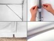 IPARI SÁTOR 4x8x2,6m, PVC PONYVA, SZÜRKE, PADLÓKERETTEL