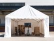 IPARI SÁTOR, 4X8 M, PVC PONYVA, SZÜRKE, PADLÓKERETTEL PROFESSIONAL