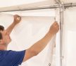 IPARI SÁTOR, 4X8 M, PVC PONYVA, SZÜRKE, PADLÓKERETTEL PROFESSIONAL