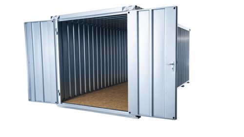 Quick-Build konténer 5×2 méteres, DoubleDoor, 2 m oldalfal
